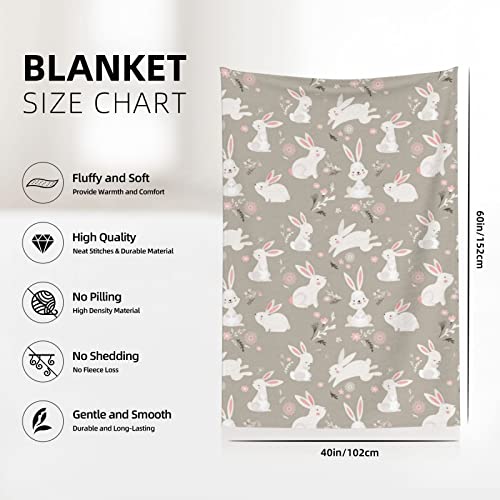 Couverture lapin de Pâques douce pour soirées cocooning canapé