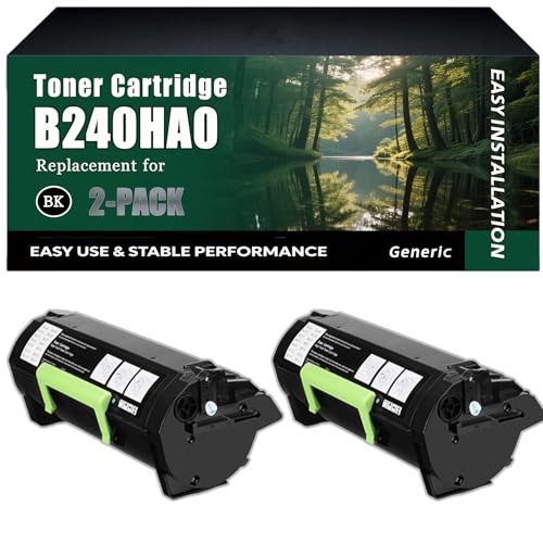 Image of B240HA0 Toner Cartridge Work for Lexmark B2442dw MB2442adwe Printers, High-Capacity 6000 Pages, Clear lines (2-Pack Black)