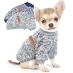 2 Pieces Dog Sweaters for Small Dogs Winter Fleece Puppy Sweaters Warm Cute Dog Clothes Outfit for Chihuahua Yorkie Dog Classic Knitwear Sweater Pet Costume (XX-Small)