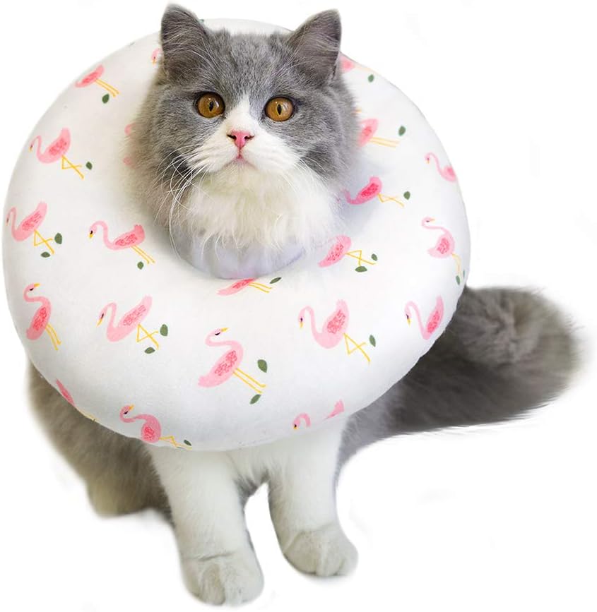 Cat Cone Adjustable Recovery Collar Soft After Surgery for Cats Wound Healing Protective E Collar Elizabethan Collars