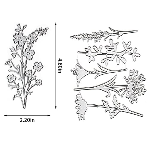 Metal Flower Cutting Dies, Wildflowers Leaves Blossom Die Cuts Embossing Stencils Template Mould For Card Scrapbooking And Diy Craft Album Paper Card Decor #TOP1