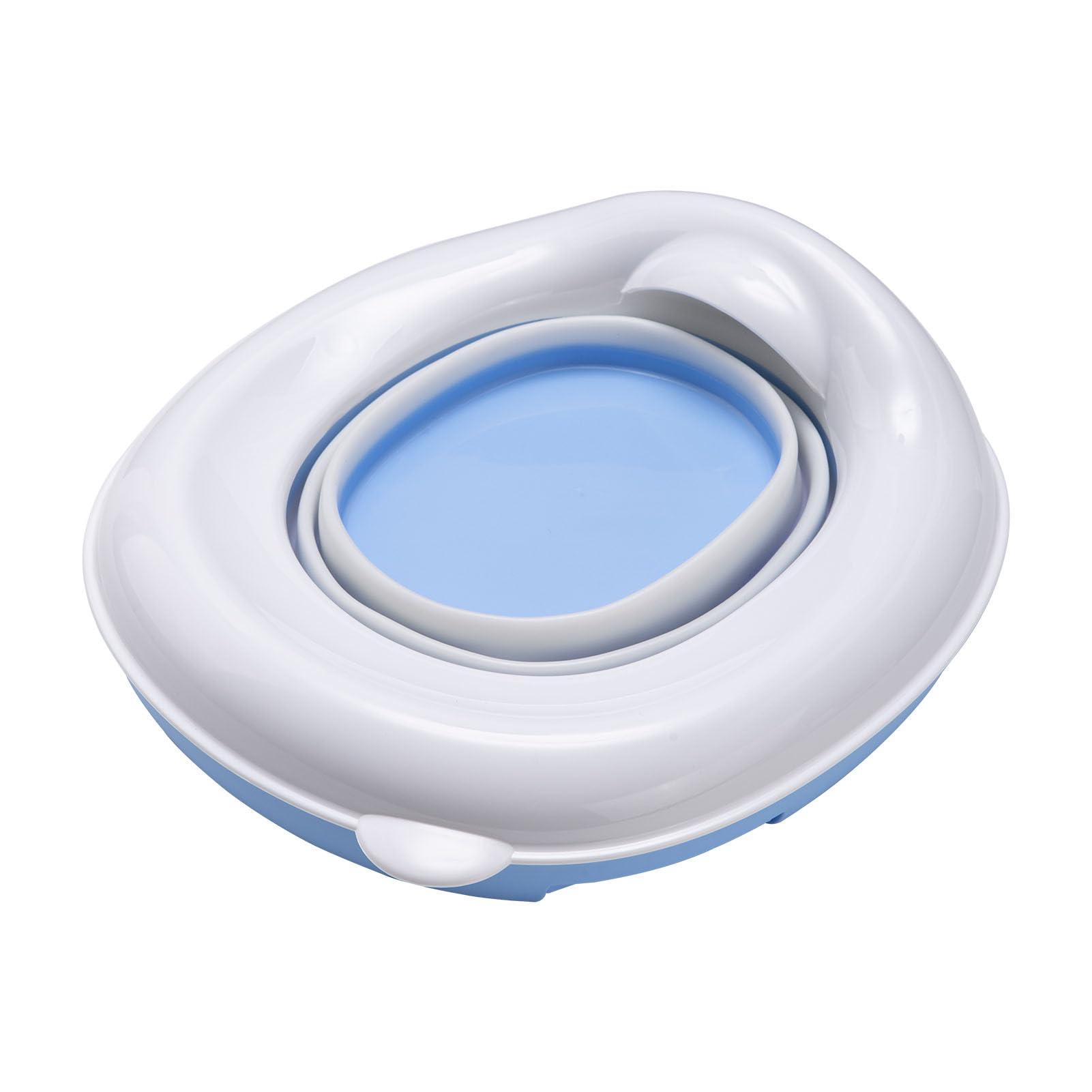 Warmiehomy Portable Travel Potty for Toddlers Kids Baby Foldable Potty Training Toilet Seat for 1-4 Years Boys Girls Indoor Outdoor Carry Potty Travel Toilet with 60pcs Cleaning Bags, Blue - Image 4