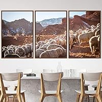 3 Piece Framed Canvas Wall Art Fun Animals Canvas Prints Home Artwork Decoration for Living Room,Bedroom - 16