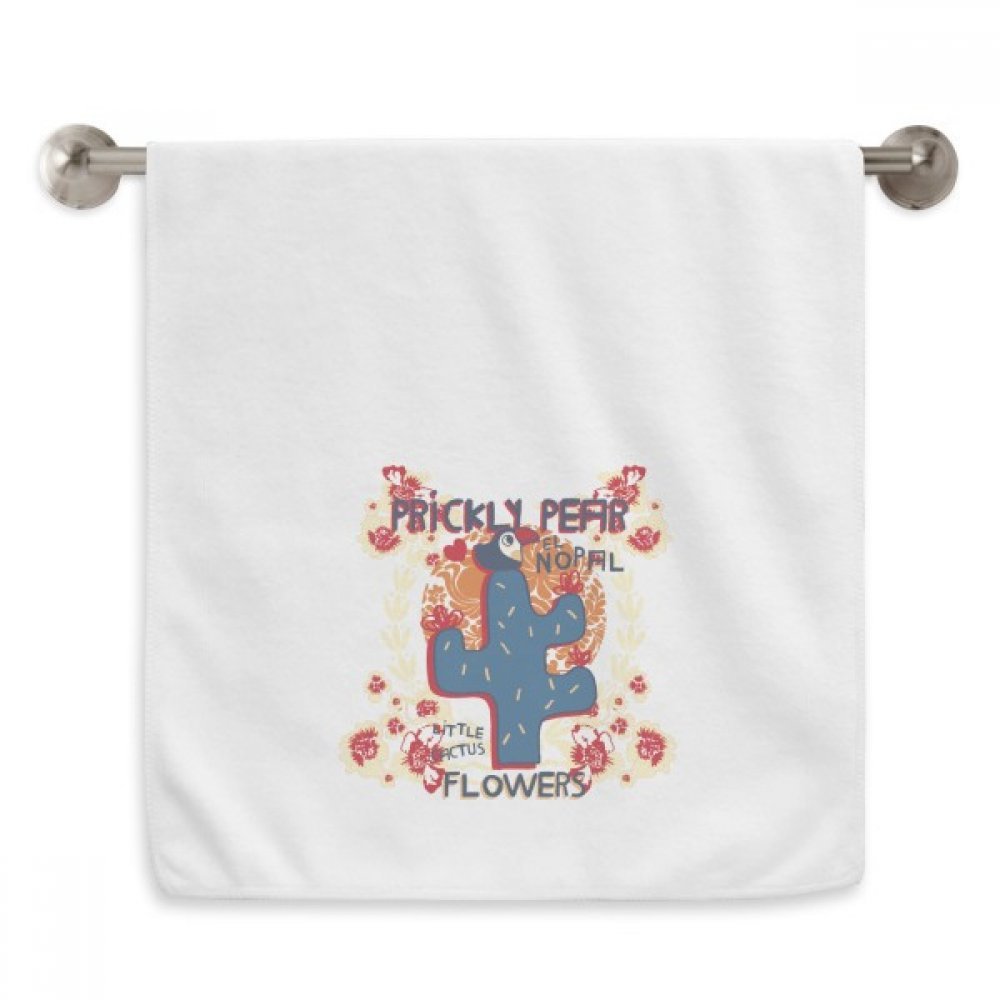 Serviettes cactus plantes succulentes 33x74 cm en coton blanc doux pour visage
