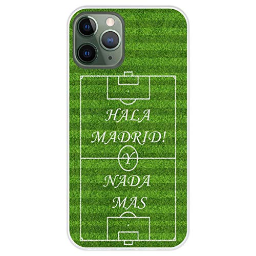 Hapdey Funda Transparente para [ iPhone 11 Pro ] diseño [ Madrid, Aficionados del fútbol y Nada mas ] Carcasa Silicona Flexible TPU