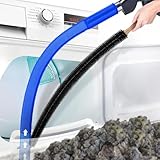2 Pieces Dryer Vent Cleaner Kit Compatible with Most Vacuum Cleaner, Dryer Lint Brush and Vacuum Hose Attachment with Universal Connector, Quickly Lint Remover, Suitable for Washer and Dryer