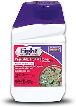 Bonide Eight Insect Control Vegetable, Fruit & Flower, 16 oz Concentrate Long Lasting Insecticide for Beetles and More