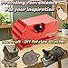 Cardboard Cutter for Cat Scratchers,Includes 10 Blades,3m nylon reusable strap,Non 3D Printed,DIY Cat Scratchers Cardboard Strip Tool,,Cardboard Cutting Machine for Cat Lovers (Red, Non-3D Printed)