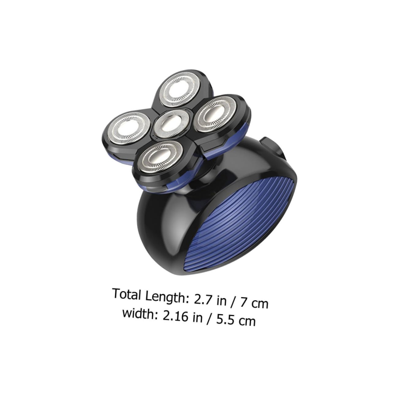 Rasoio Elettrico per Barba Ricaricabile Usb Design Compatto in Abs Ipx5 5 Lame Flottanti per Rasatura Veloce e Taglio Chioma Uomo