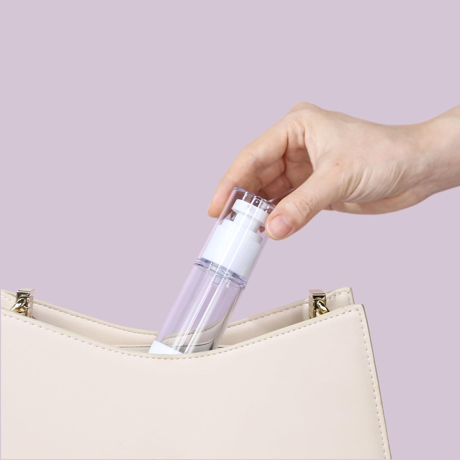 Detaily vzduchotesného flakónu s pumpičkou