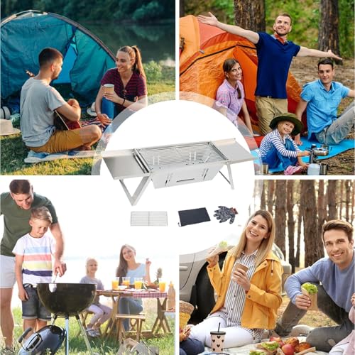 Barbecue à charbon de bois pliable compact pour simplifier vos repas nomades - 5