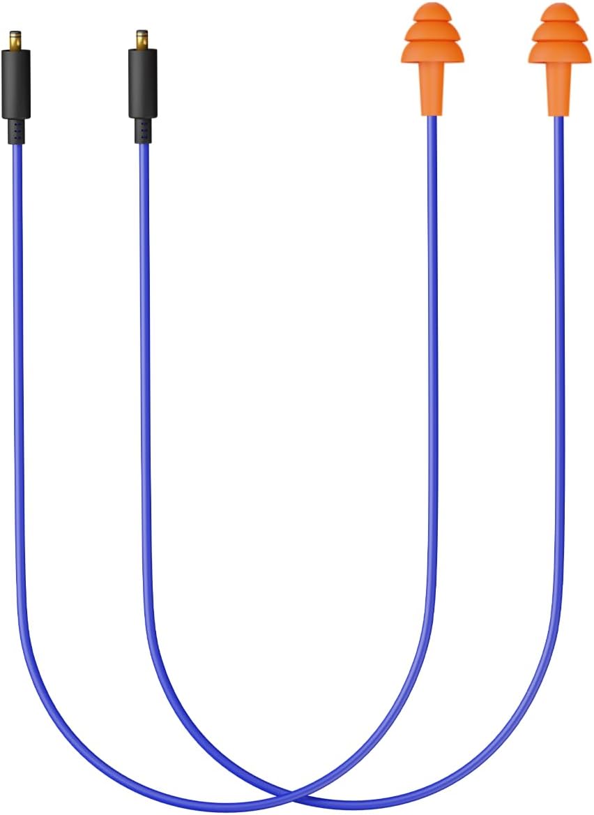 Bluetooth Earplug Headphones with 2 Pairs of Replacement Earbud Cables, 29dB Noise Reduction Ear Protection with 30 Hour Battery