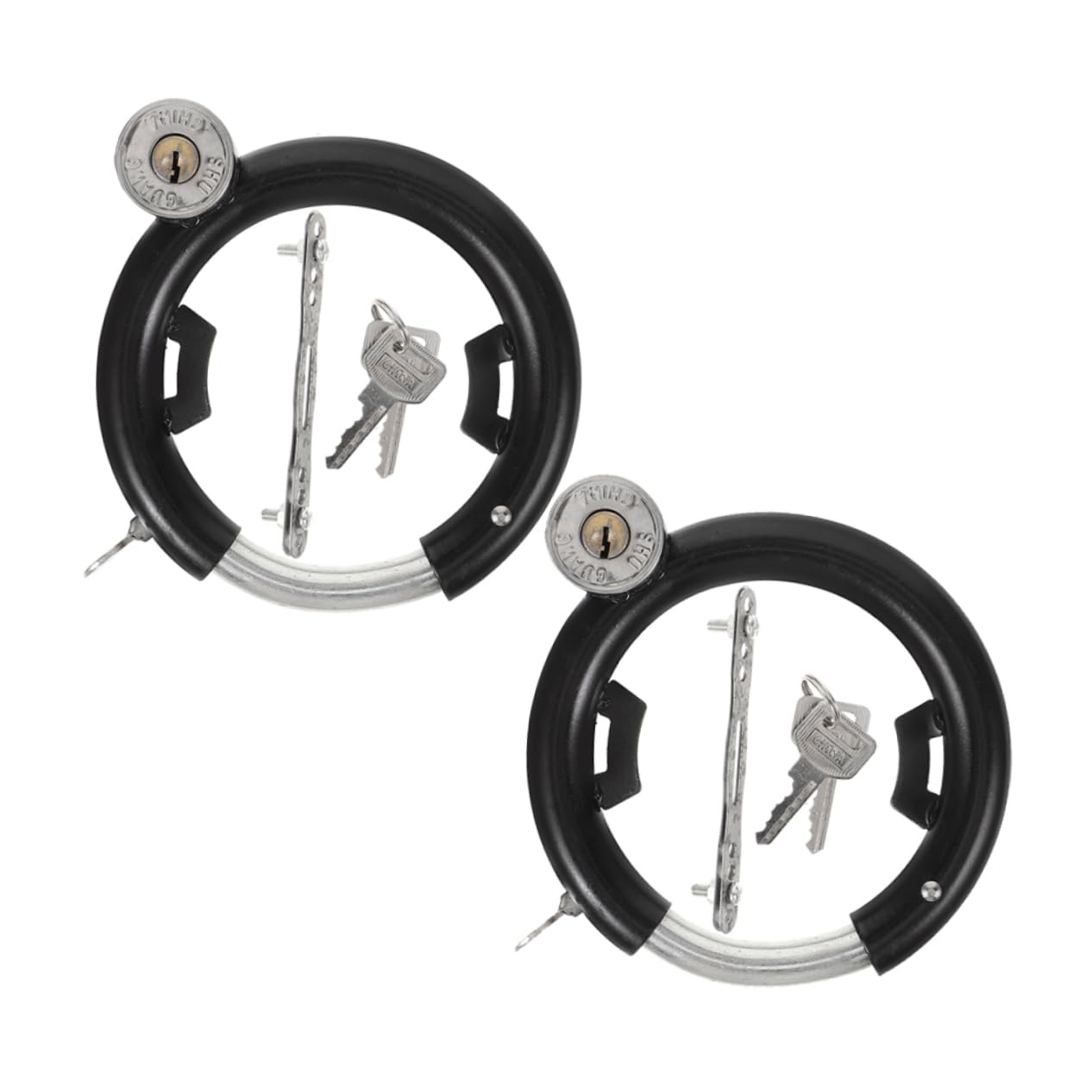 BRIGHTFUFU 2sets Heavy Duty Bike Lock Key Portable Multi-Function Cycle Lock for Theft Prevention of Helmets and Luggage Configuration