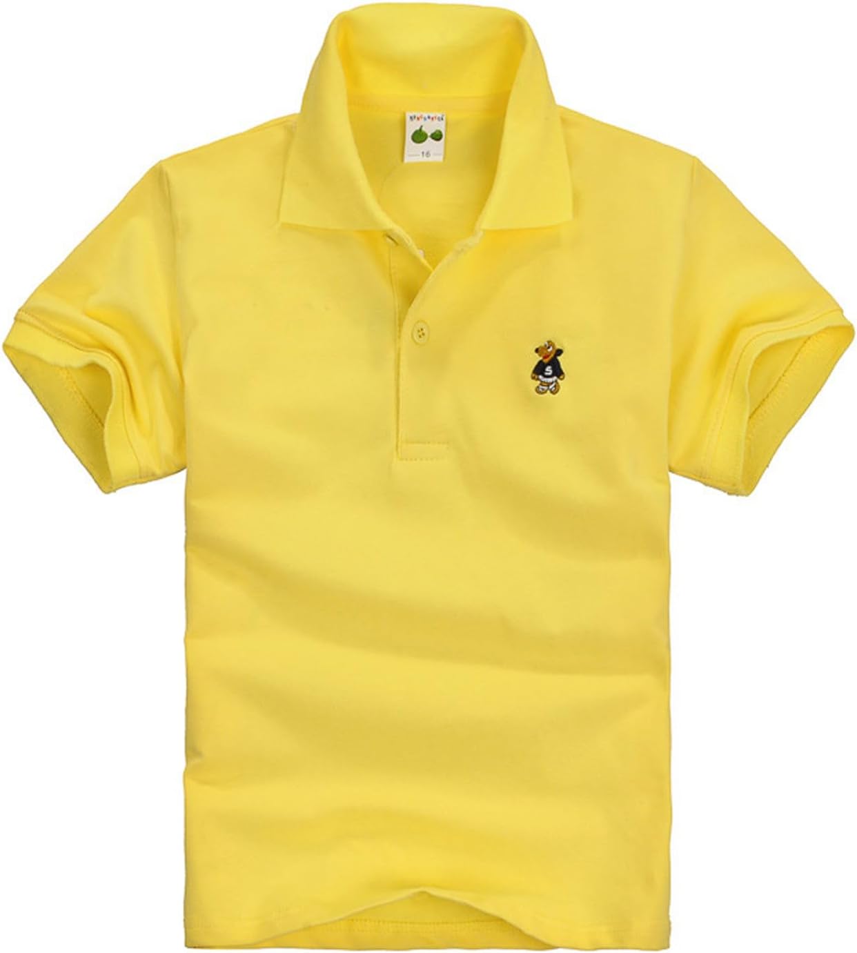 Boys' Performance Polo Shirt Cute Cartoon Dog Graphic School Uniform Short Sleeve Lapel Collar Button Closure Golf T Shirts
