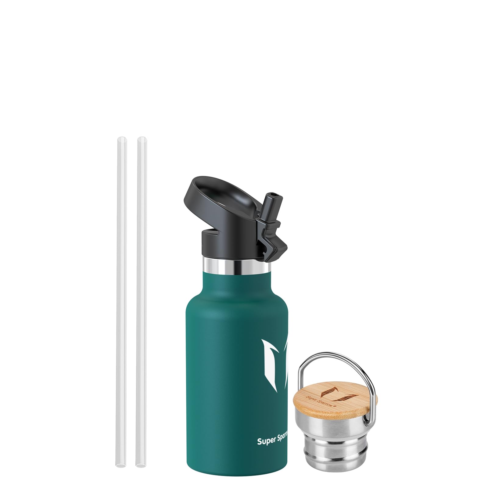 Super Sparrow Borraccia Termica - Bottiglia Termica Senza Perdite - 350ml/500ml/620ml/750ml/1L - Senza BPA Borracce Bambini - Per Scuola, Sport, Campeggio, Palestra, Ciclismo - Con 2 Tappi