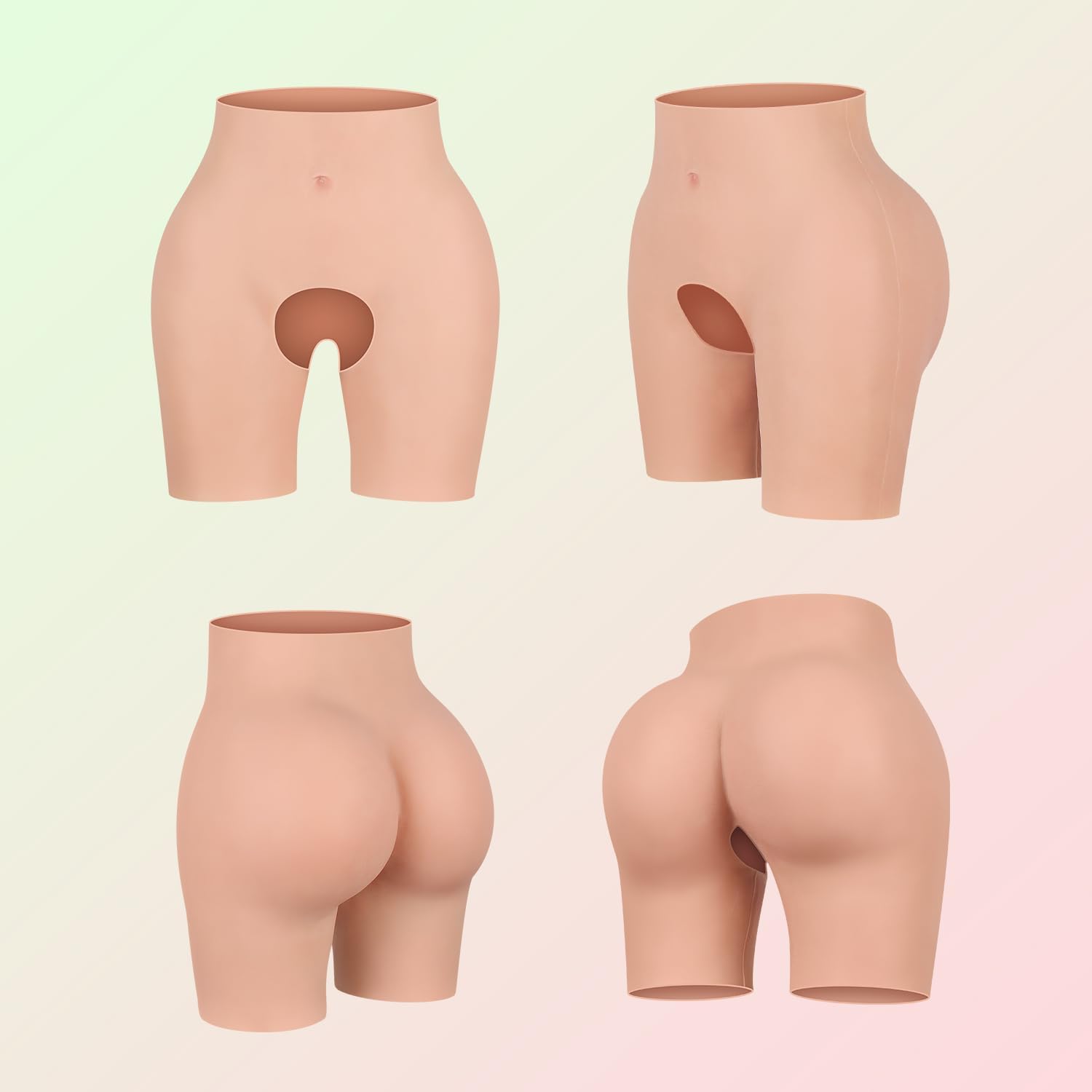 Silicone Butt For Crossdressers Hip Enhancer Open Crotch Buttock Fake Butt Pants Drag Queens Transgender
