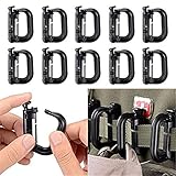 BOOSTEADY 10 Stück vielseitig verwendbar D-Ring Karabiner Grimloc Locking für Molle Gurtband mit Rucksäcke