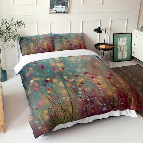 Housse de couette florale résout le manque de style avec la parure 200x200 - 4