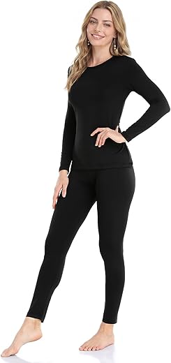 WEERTI Thermal Underwear for Women Long Johns with Fleece Lined, Base Layer...