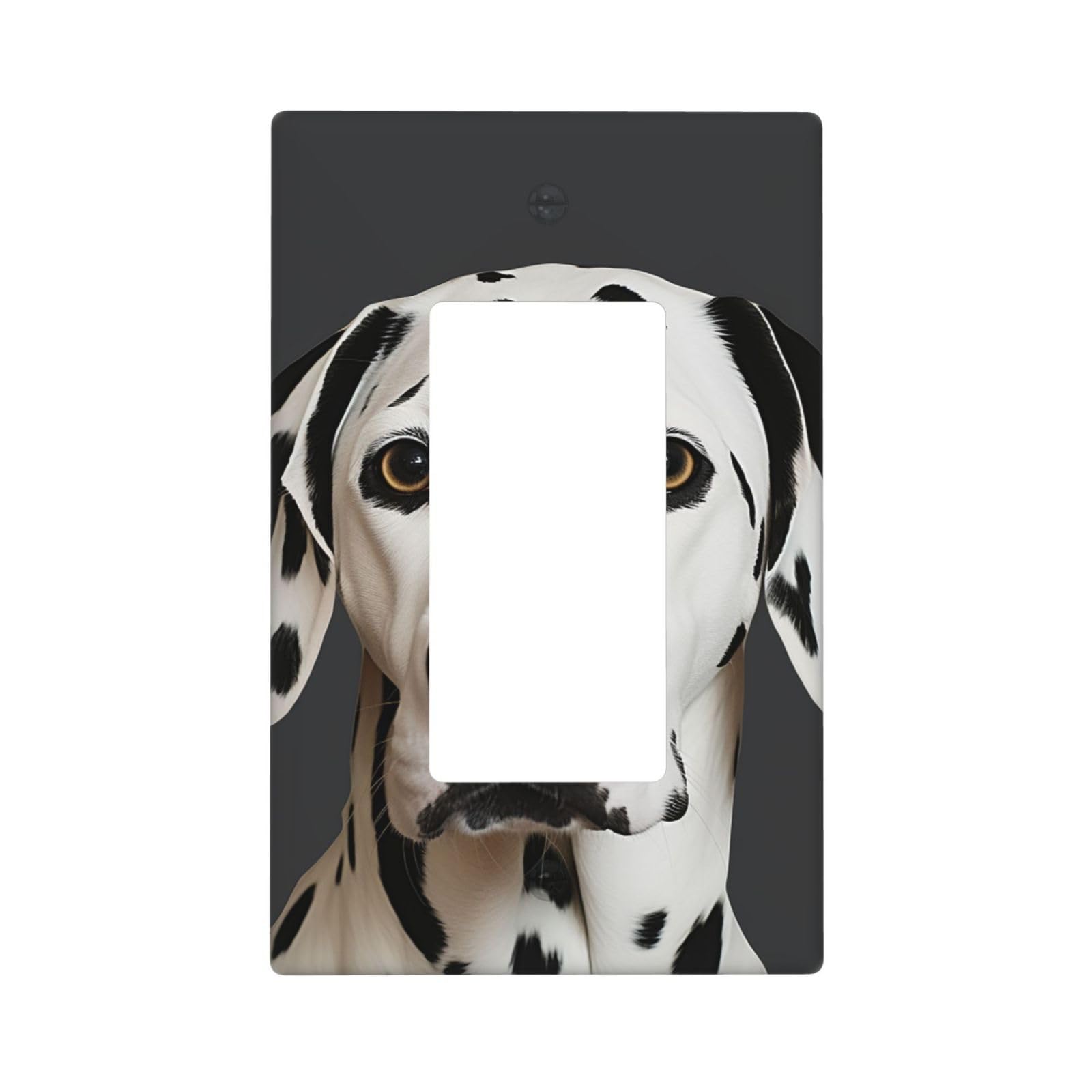 Decorator Wall Plate 1 Gang Light Switch Covers Decorator Receptacle Outlet Covers Dalmatian Wall Plates for Electrical Outlets Plug Cover Single Rocker Switch Plates