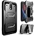 MOTO G4 Case,MOTO G4 Plus Case, KASEMI [Built in Screen Protector] Heavy Duty Protection Dual Layer Belt Clip Holster Cover with Kickstand Case for Motorola Moto G 4th Generation-Black
