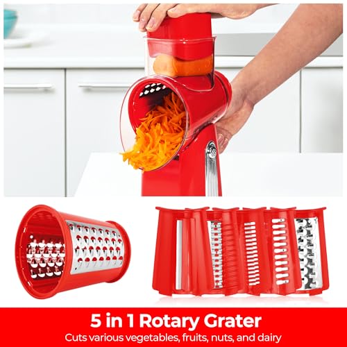 Rallador rotativo de queso y picador multifunción de SUSTEAS miniatura 2