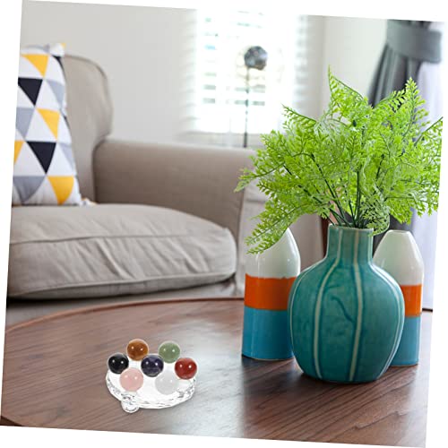 Boule de cristal décorative de luxe : set de 7 pièces artisanales - 7