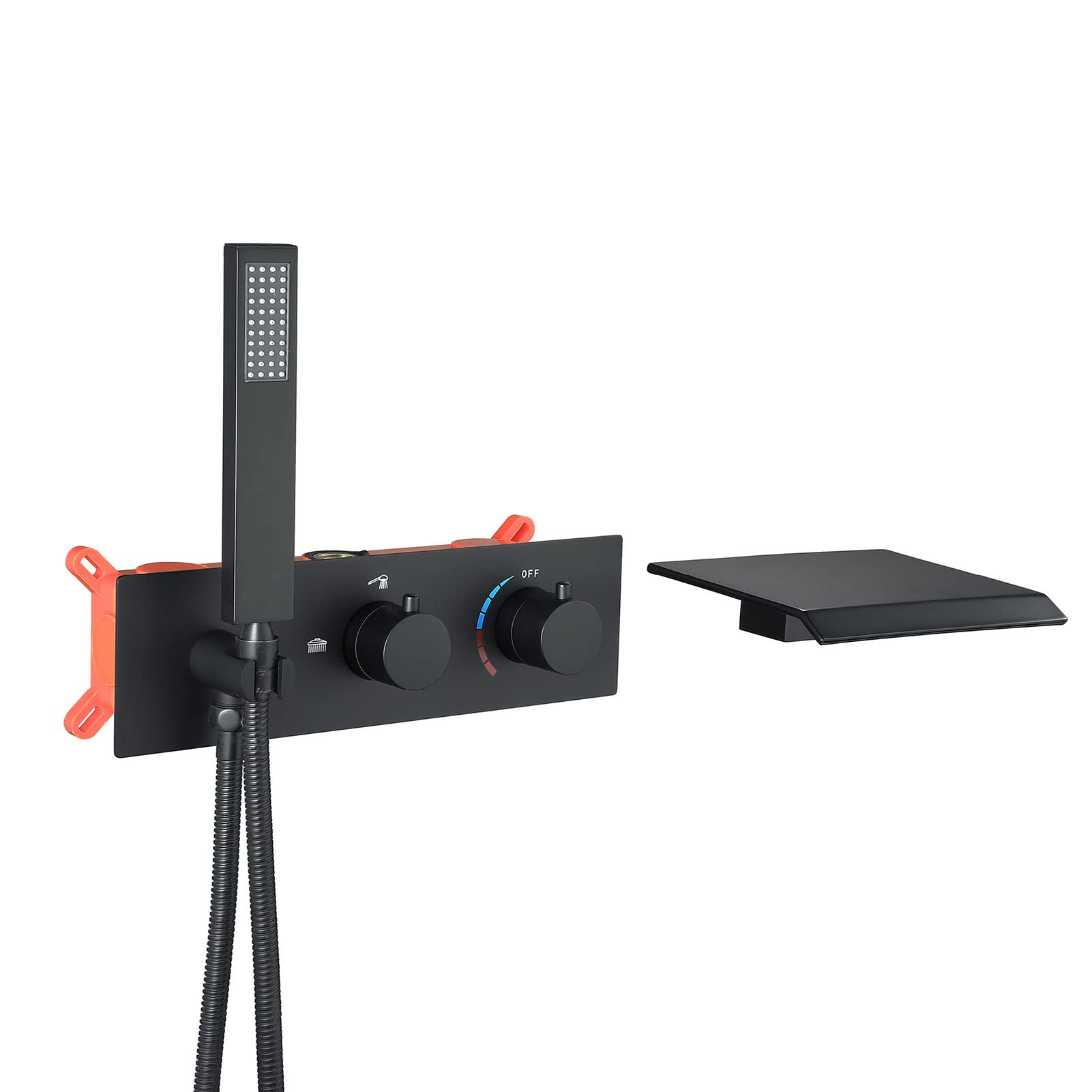 Robinet cascade pour baignoire avec douchette pour créer une salle de bain moderne