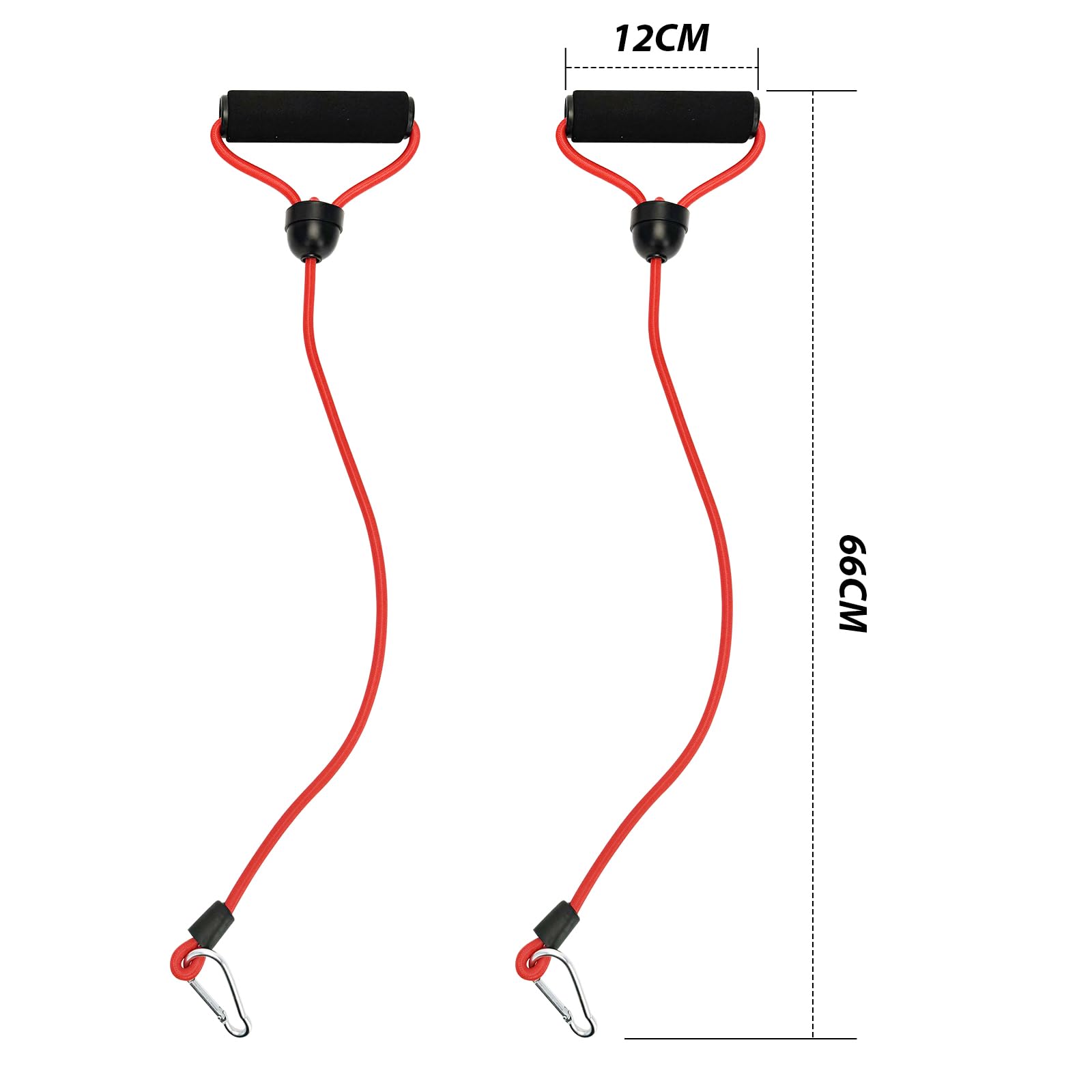 Cordes élastiques Fitness - Pour Plateforme Vibrante - Bandes Résistance Musculation - Lot De 2