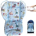Highchair Cushion for Baby Thickening Stroller Highchair Insert Cushion with Cute Animal Pattern Stain-Proof High Chair Mat for Child High Chair, Dining Seat