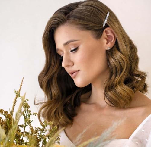 Pinzas para cabello con piedras brillantes plata S miniatura 3