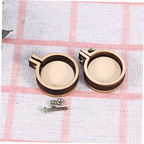 EXCEART 20 Pçs Suporte Fixo Aro De Artesanato De Madeira Pequeno Círculo Redondo Cruz Feminina Anel