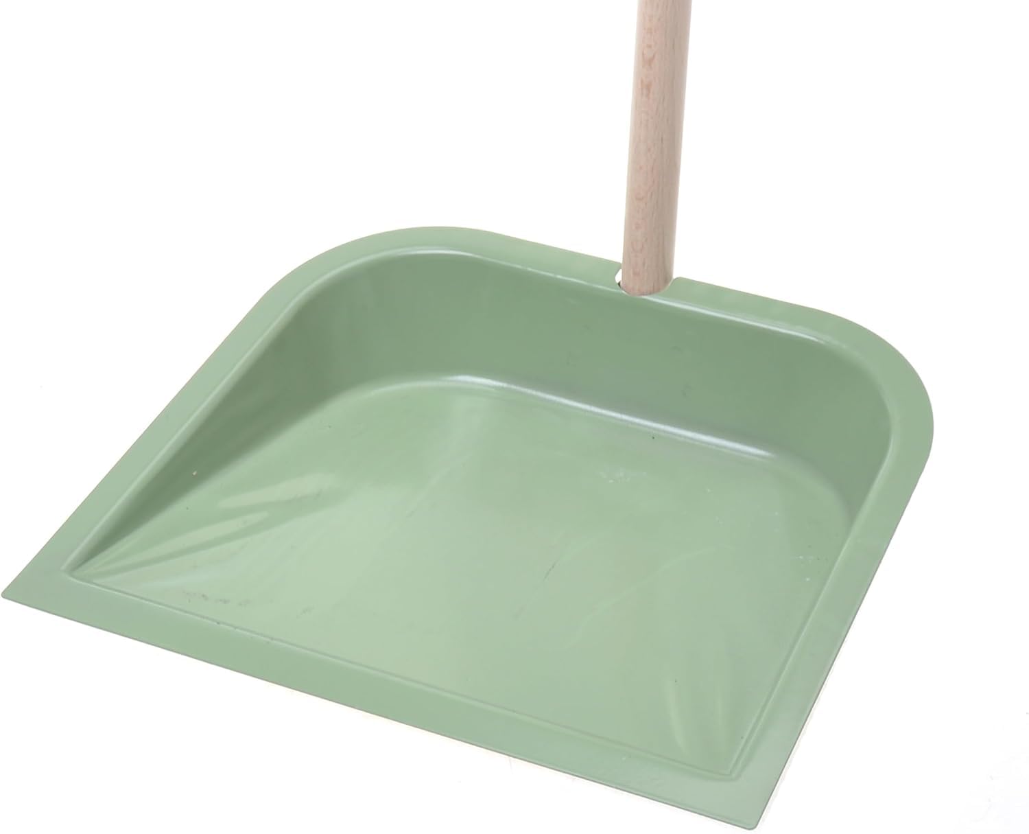|Set scopa e paletta a manico lungo - spazzola verticale e paletta - utensili in legno e metallo - set di Paletta e Spazzola con Manico Lungo (verde)