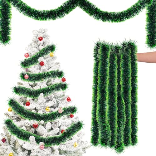 Badaren Guirlande Sapin Artificiel 10 m, Décoration Noël Intérieur Maison, Vert