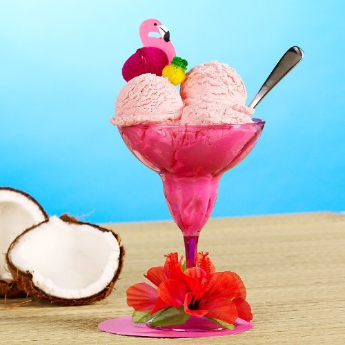 Amscan Floral Paradise Party Margarita Glass, 12 oz.