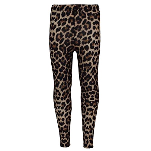 A2Z 4 Kids Girls Leggings Leopard Animal Print Stylish Trousers Comfortable - Brown Leopard Legging 7-8