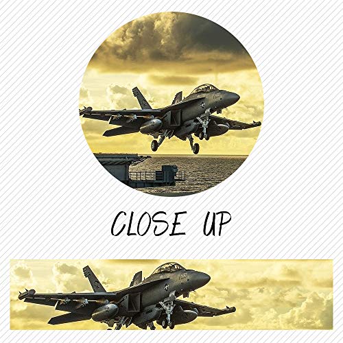 5 Piece Aviation Decor Airplane Pictures Wall Art Jets Poster Military Wall Art Aviation Wall Decor Plane Decor Aviation Art Prints Airplane Art Wall Decor For Boys Room Decor (50''W X 24''H) #TOP3