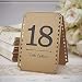 Ginger Ray Vintage Affair Kraft Wedding Party Table Numbers 13-24, Brown