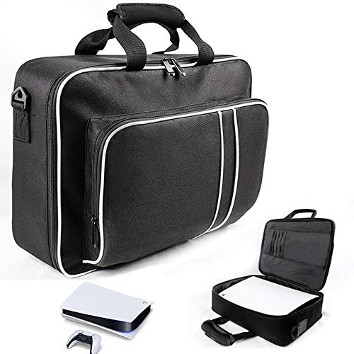 Preisvergleich Produktbild ZRXRY PS5-Tragetasche, wasserdicht und stoßfest PS5-Aufbewahrungstasche, tragbare Elektronikzubehör Aufbewahrungskoffer mit 2 Fächern