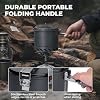 Alocs 1L Ultralight Camping Pot with Heat Exchanger & Folding Handle, High Efficiency Aluminum Backpacking Pot with Tritan Lid, Compact Durable Cookware for Hiking Traveling #3