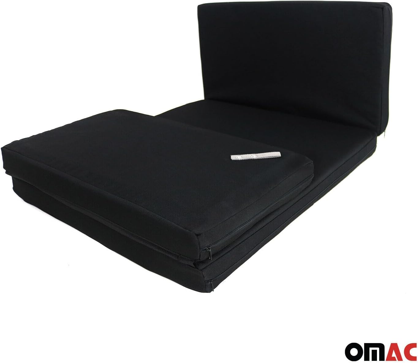OMAC Folding Portable Car Bed fits VW Eurovan 1992-2003, Front Cab Camper Bed for Travel, Van, Camping, Black