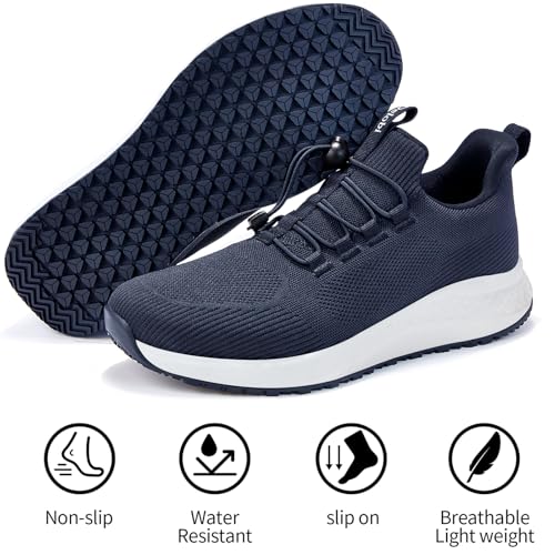 Image of Non Slip Work Shoes for Men Slip Resistant Shoes Kitchen Chef Restaurant Food Service Waterproof Walking Sneakers