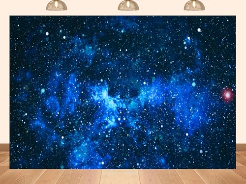 PEKRU 10x7ft Fabric Galaxy Stars Starry Night Sky Backdrop Dreamy