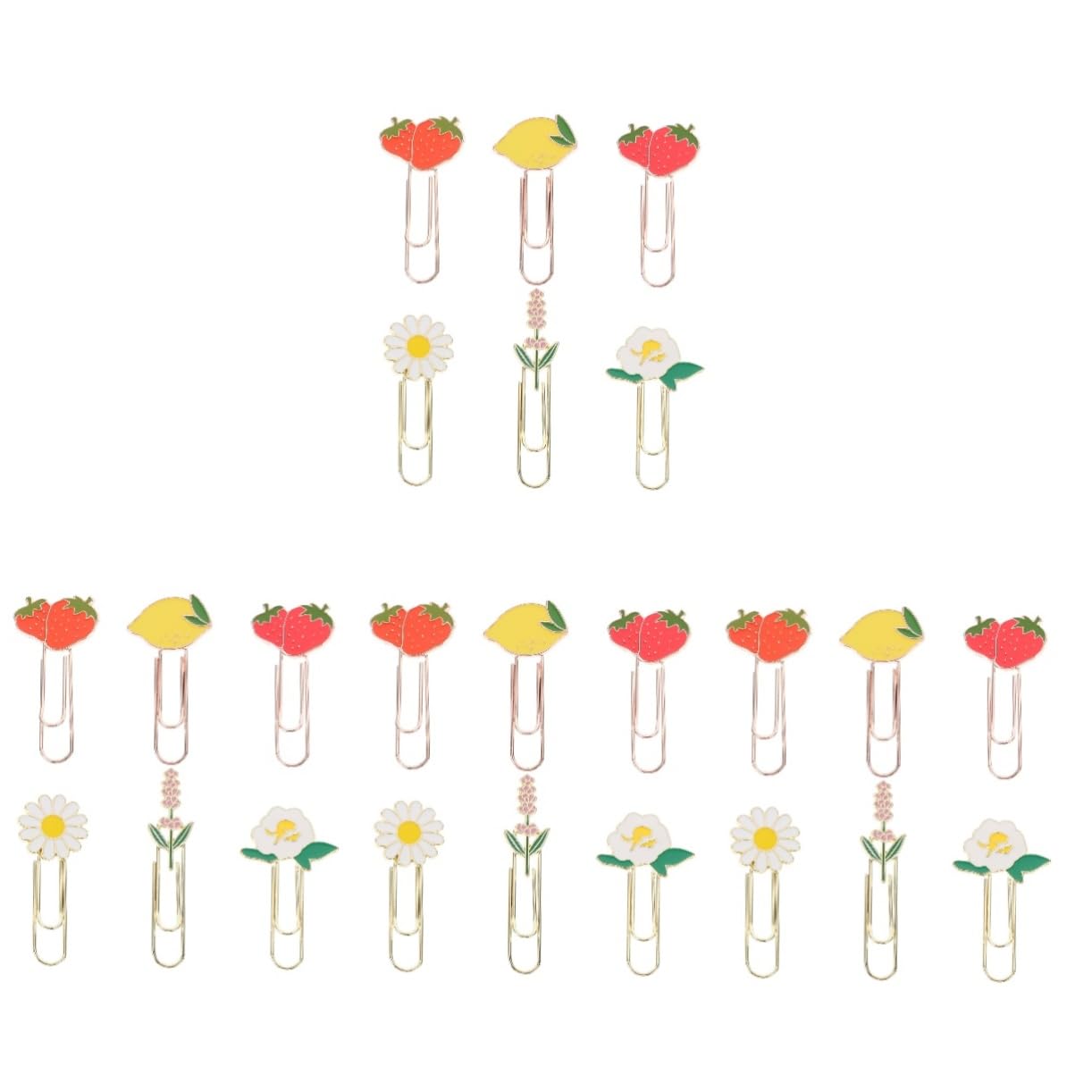 jojofuny 4 Set Segnalibro Di Clip Di Carta Da Frutto Ufficio Documento Graffetta Per Fogli Adornare Carta Organizza Clip Piccole Graffette Decorative Piccole Clips Lega Di Zinco 6 Pezzi*4