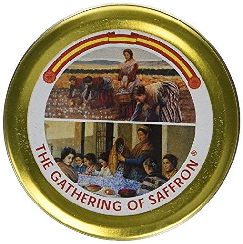 The Gathering Of Saffron Brand Saffron, 1 Gm X 12 Tins Pure Spanish, Imported By Aiva Products With 2D Barcode #TOP2
