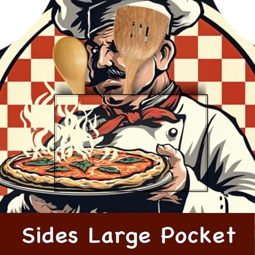 Image of Nuxovilar Cute Cooking Kitchen Apron, 26.77 * 30.7 Inches, Essential for Kitchen Cooking, Baking, Festive Gatherings