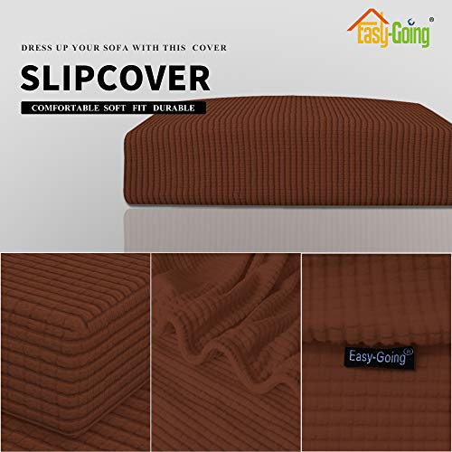 Image of Easy-Going Stretch 1 Piece Loveseat Couch Cushion Cover for Sofa