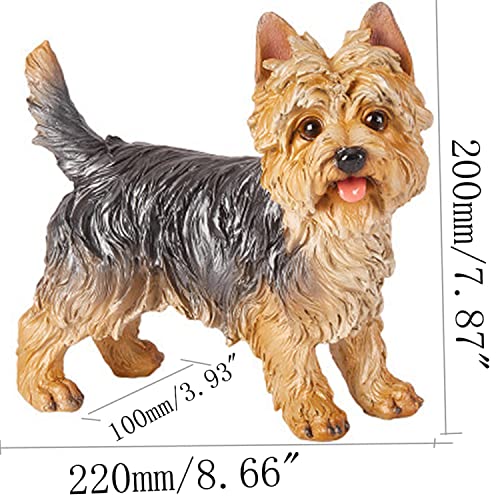 Wanlian Dog Sculptures Simulation Dog Ornaments Dog Statue Living Room Home Furnishings Outdoor Garden Decorations Yard Decorations - Resin Dog Sculpture (Yorkshire Terrier Statue) #TOP1
