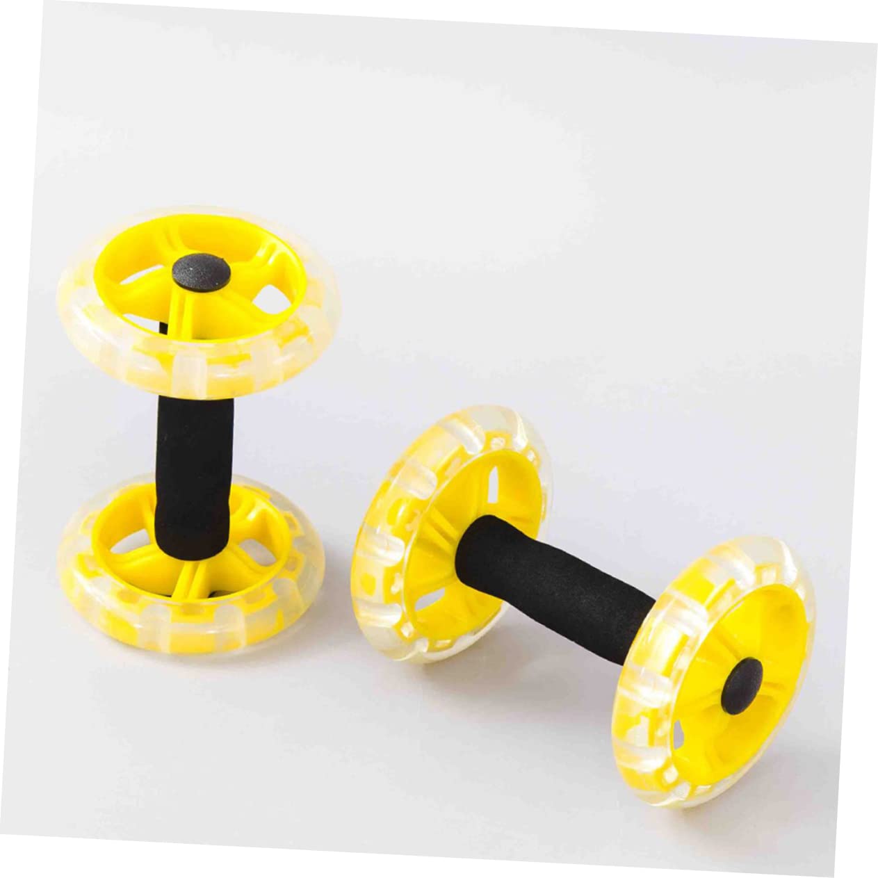 HANABASS Rueda Abdominal de Doble Rueda Agarres Antideslizantes Diseño Ligero para Entrenar en Casa