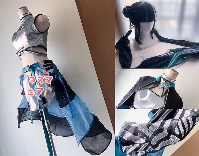★★ バーチャル★★春猿火 新衣装コスプレ衣装/ウィッグ/靴（単品・セット自由選択） アニメ コスプレ衣装（ 【ロングスリーブバブルビーズミニミニ】 道具 別